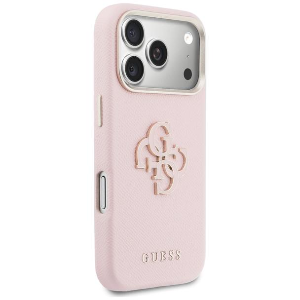 GUESS futerał do IPHONE 17 Pro GUHCP17L5PS4RGGP (PU FW Resin Logo) różowy