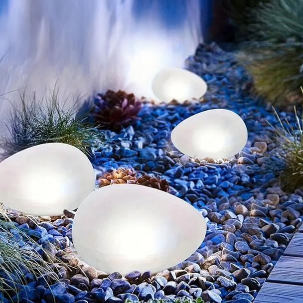 Lampa solarna LED w kształcie kamienia 16 cm RC-K-1487