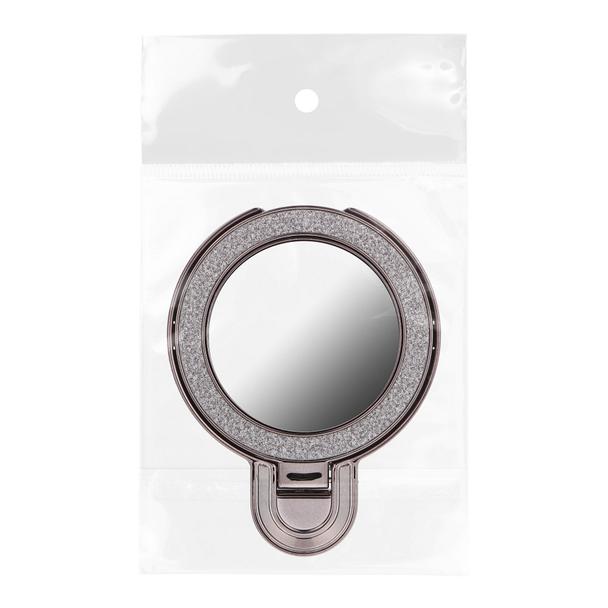 Stojak na telefon CIRCLE MIRROR - naklejany - czarny