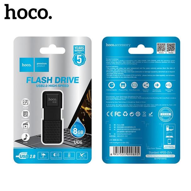 Pendrive 8GB USB 2.0 (USB A) Hoco UD6 czarny