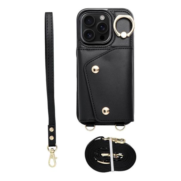 Futerał do iPhone 12 / 12 PRO Wonder z portfelem czarny