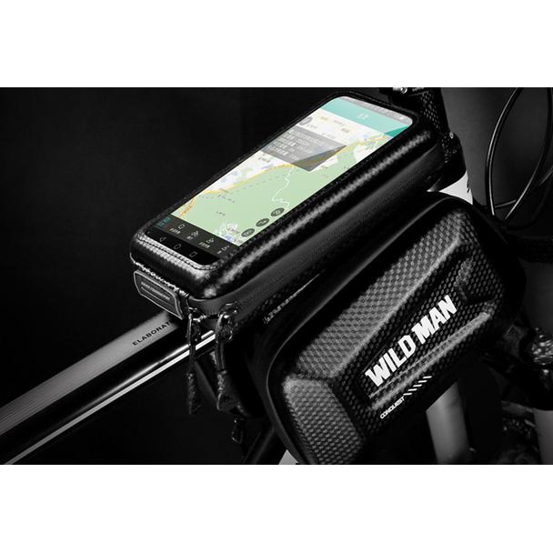 WILDMAN sakwa rowerowa na ramę na zamek 1,2L (4"-7") E6S czarna