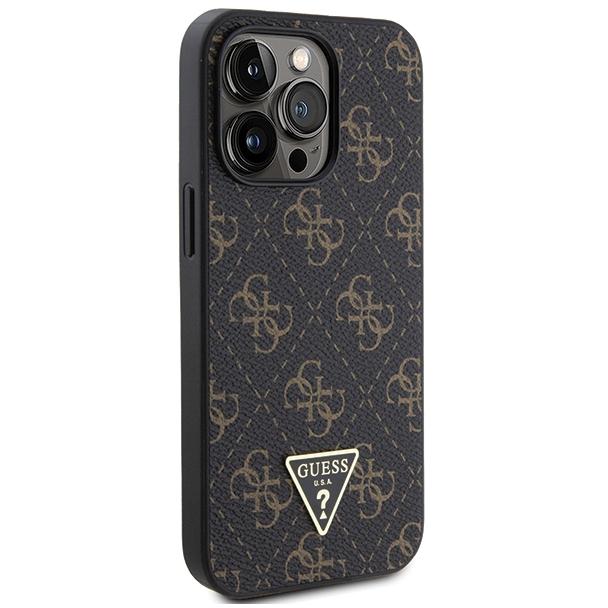 GUESS futerał do IPHONE 14 Pro GUHCP14LPG4GPK (4G Triangle Metal Logo) czarny