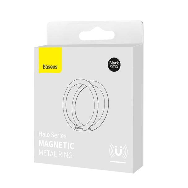 BASEUS blaszki uniwersalne kompatybilne z MagSafe PCCH000001 2 sztuki czarne