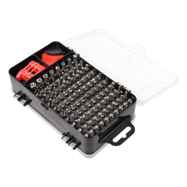Zestaw śrubokrętów precyzyjnych / wkrętaków serwisowych, bitów 115w1 metal czerwony