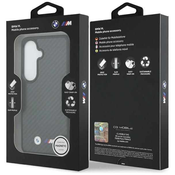 BMW futerał do SAMSUNG S26 BMHMS26S24CFMMK (Magnetic Kevlar W/ Logo) czarny