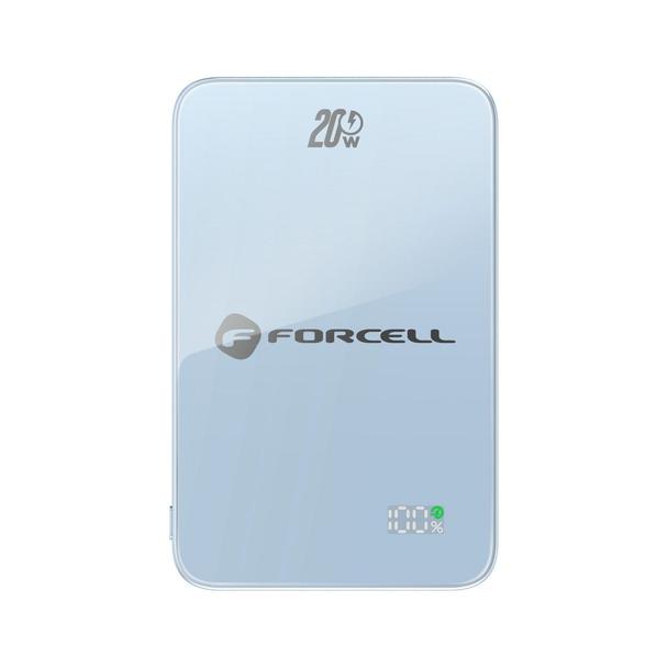 Powerbank zgodny z MagSafe Forcell F-Energy SuperSlim F5K8 QC4.0 PD3.0 15W 5000 mAh jasnoniebieski 0INT