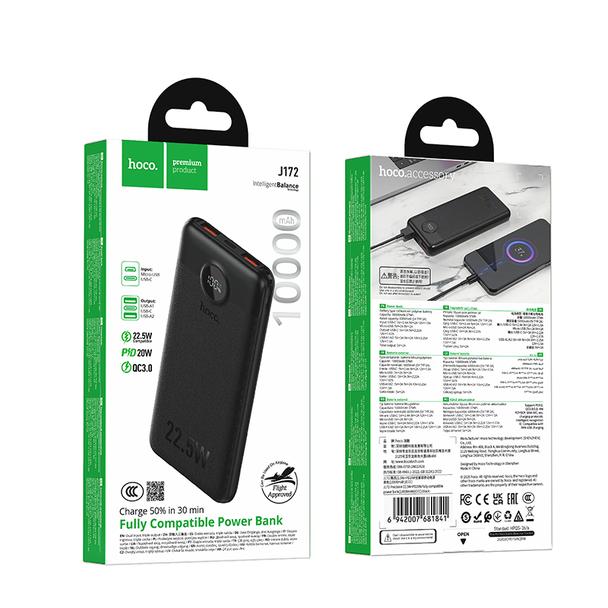 Powerbank Hoco 10000 mAh QC 22,5W+PD 20W LED J172 czarny