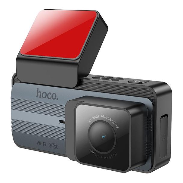 Kamera samochodowa Hoco z wyświetlaczem 3,69" 2K GPS DV11 srebro szara