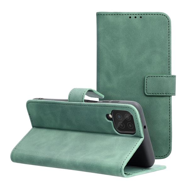 Etui z klapką na Samsung A12 / M12 Tender Book zielone