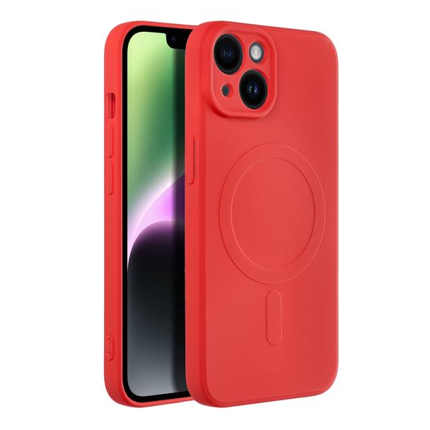 Futerał do iPhone 14 Silicone Mag Cover zgodny z MagSafe czerwony