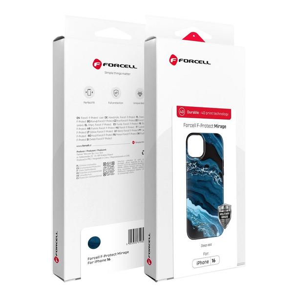 Etui na iPhone 16 PRO MAX Forcell F-Protect Mirage zgodny z MagSafe Military Drop-Test deep sea