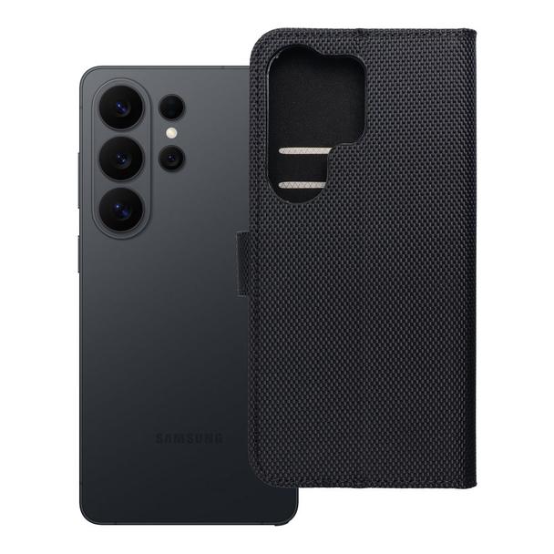 Etui z klapką na Motorola G67 / G77 4Card RFID antykradzieżowe tech fabric czarne