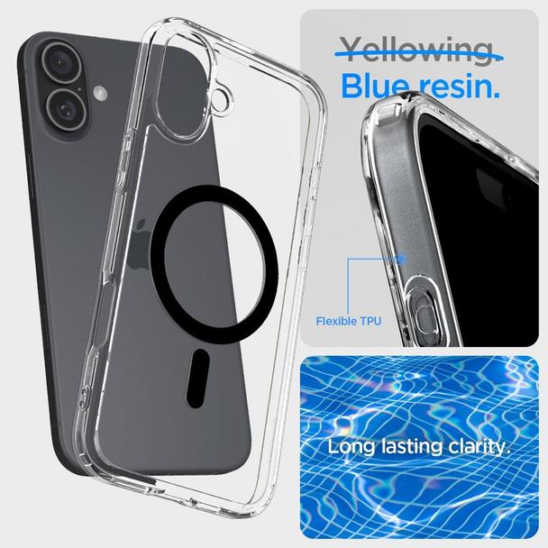 SPIGEN futerał ULTRA HYBRID MAG kompatybilny z MagSafe do IPHONE 16 Plus black