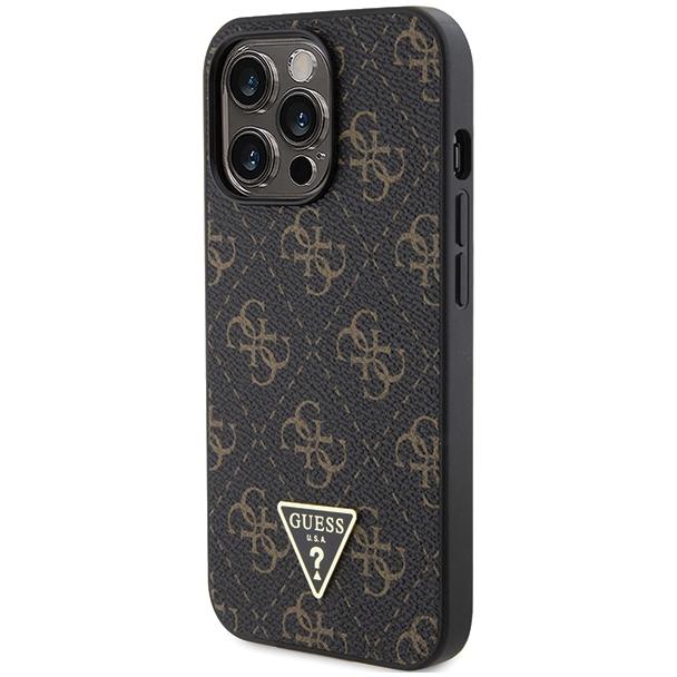 GUESS futerał do IPHONE 14 Pro GUHCP14LPG4GPK (4G Triangle Metal Logo) czarny