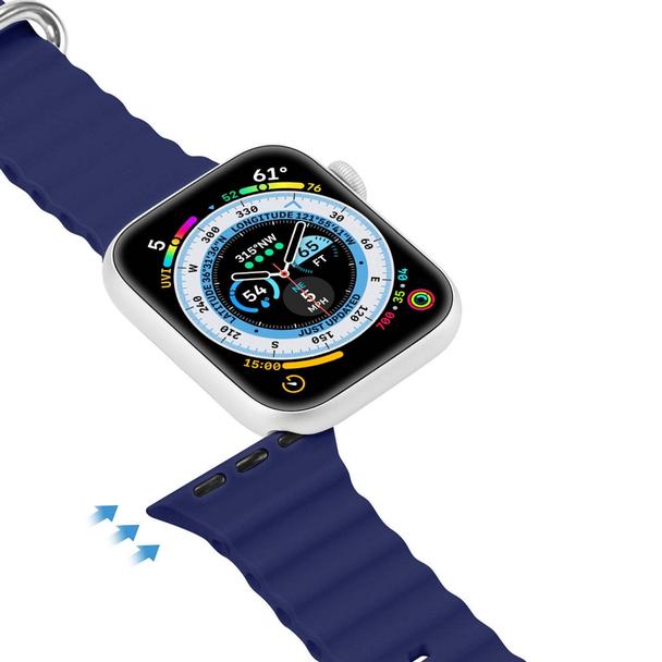 DUX DUCIS pasek OCEAN WAVE silikonowy do Apple Watch 42 / 44 / 45 mm niebieski