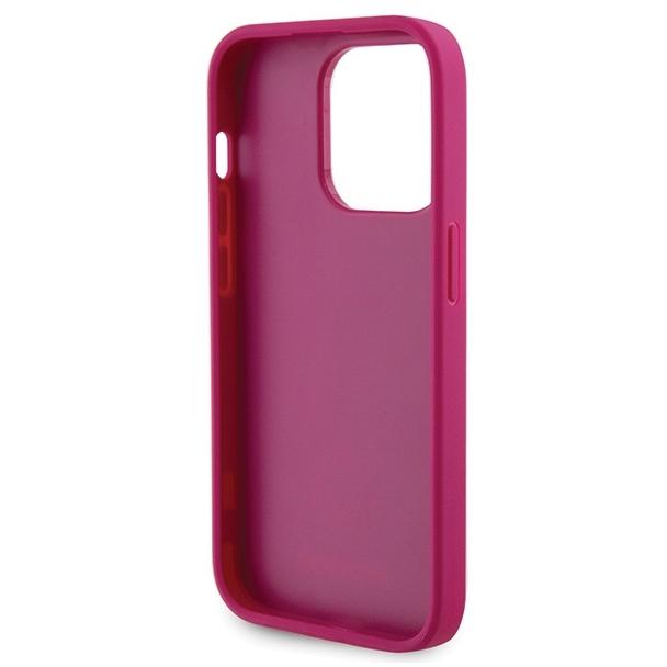 GUESS futerał do IPHONE 15 Pro GUHCP15LPS4DGPP (Strass Metal Logo) różowy