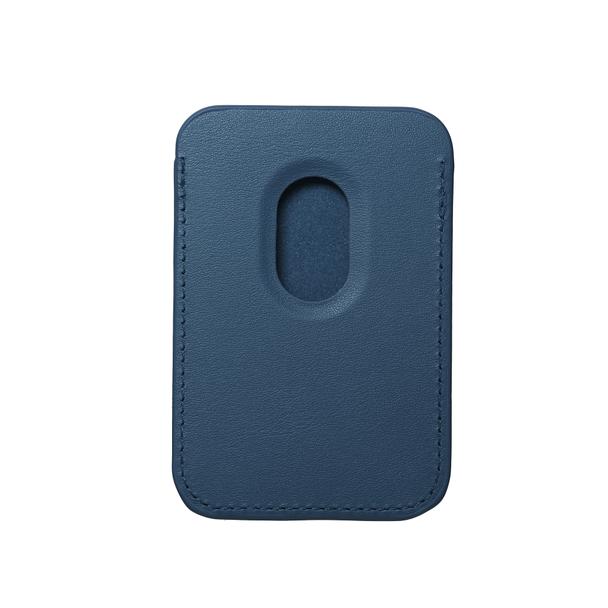 Portfel magnetyczny na karty LEATHER MAG WALLET kompatybilny z MagSafe  niebieski