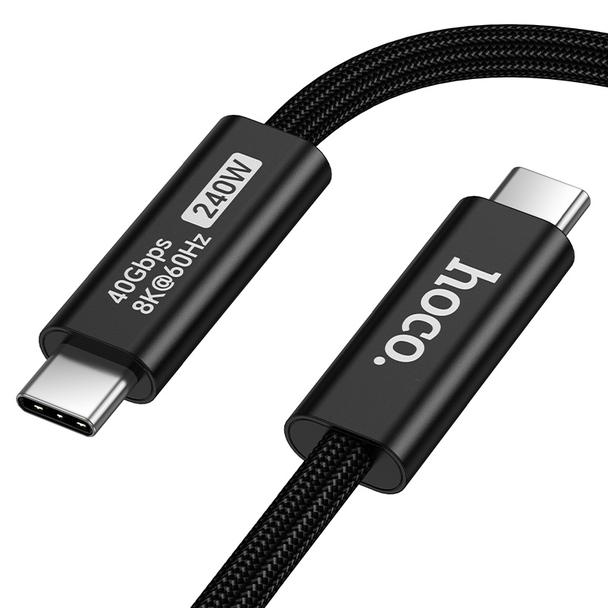 Kabel USB C do USB C Hoco USB4 40Gbps/8K60Hz 5A 240W 1m US15 czarny