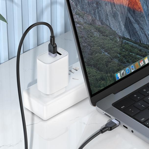 Kabel USB C do USB C Hoco 3A 60W Silikonowy 2 m X109 czarny