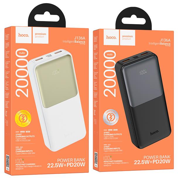 Powerbank Hoco 20000 mAh QC PD 2A 22,5W J136A czarny