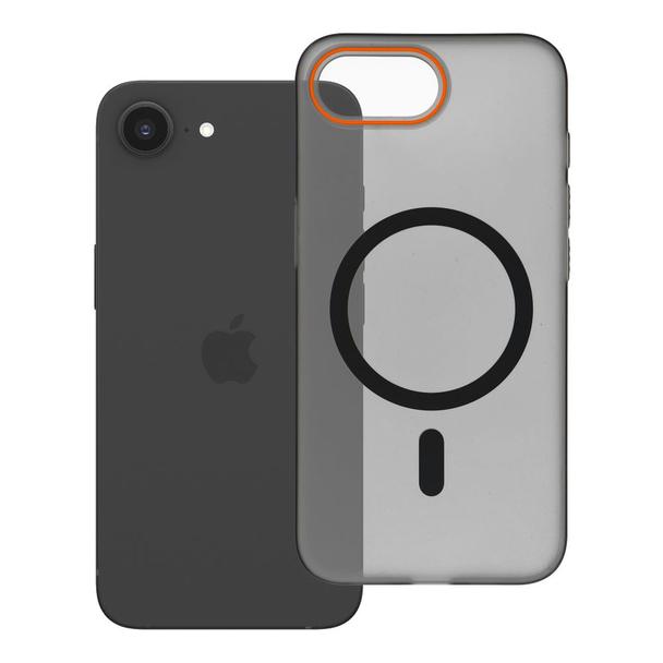 Etui na iPhone 16e (SE4 2025) / 17e Go Orange zgodne z MagSafe czarne