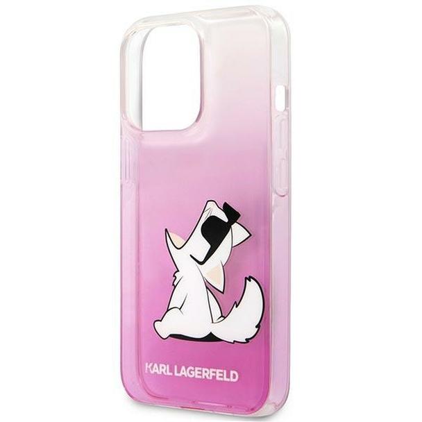Oryginalne Etui KARL LAGERFELD Hardcase KLHCP14LCFNRCPI do iPhone 14 PRO (Choupette Eat / różowy)