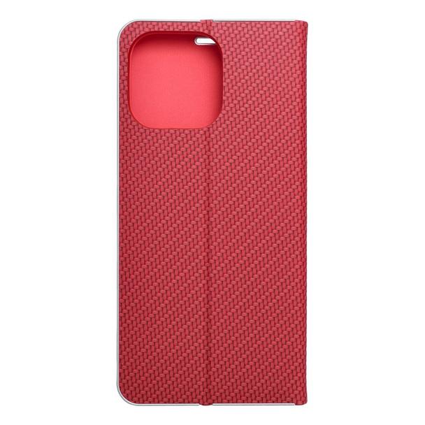 Etui z klapką na iPhone 16 PRO MAX Luna Book Carbon czerwone
