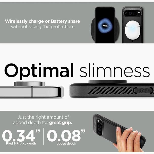 SPIGEN futerał RUGGED ARMOR do GOOGLE Pixel 9 Pro XL matte black