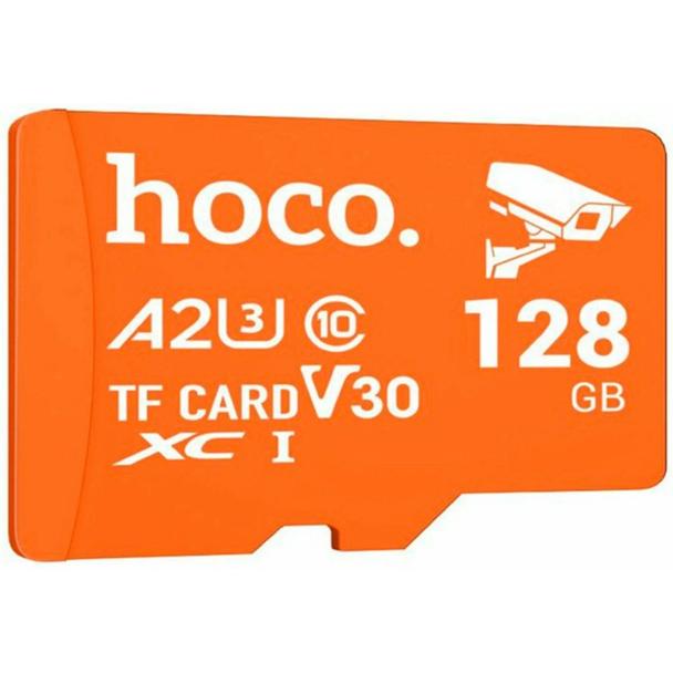 Karta pamięci microSD 128GB class 10 UH-1 U3 V3 A2 Hoco pomarańczowa