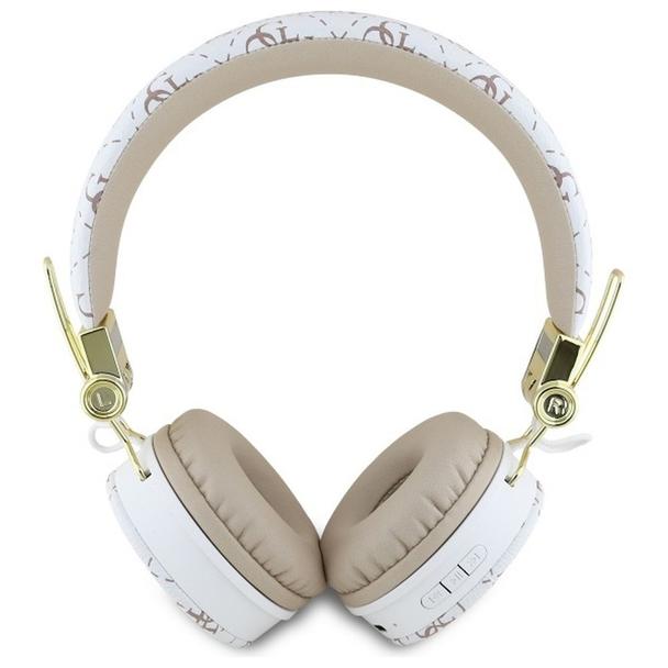 GUESS słuchawki bezprzewodowe bluetooth nagłowne ENC GUBH70E4PTMH (PU 4G Triangle Round Shape) białe