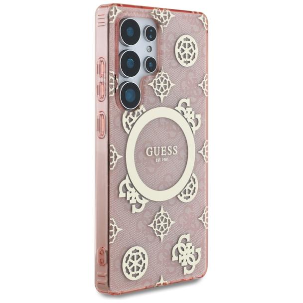 GUESS futerał do SAMSUNG S25 Ultra GUHMS25LH4PYEEP (Magnetic IML Peony on 4G Background) różowy