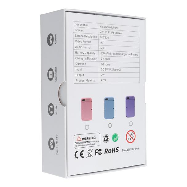 Konsola do gier dla dzieci z ekranem dotykowym 2,8" KDC-0027A różowy