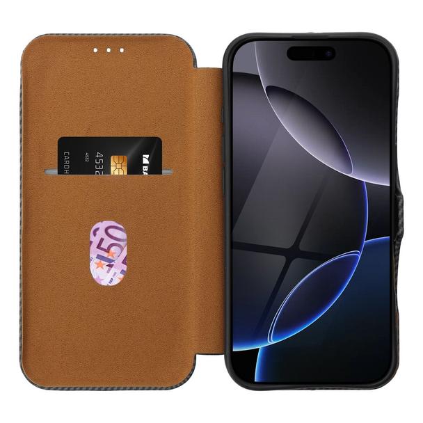 Etui z klapką na iPhone 16 PRO MAX Folio Side Magnet szare