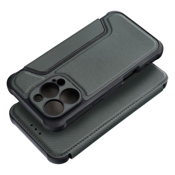 Etui z klapką na iPhone 16 PRO Razor Book ciemnozielone