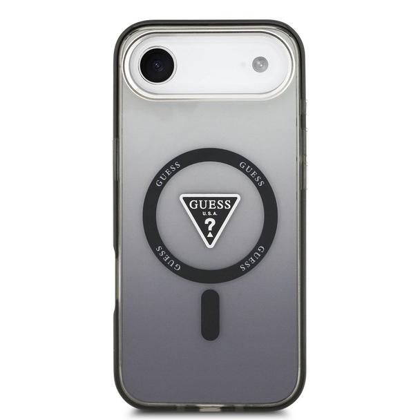 GUESS futerał do IPHONE 17 Air kompatybilny z MagSafe GUHMP17MHGTMLCGK (IML Gradient W/ Triangle Logo) czarny