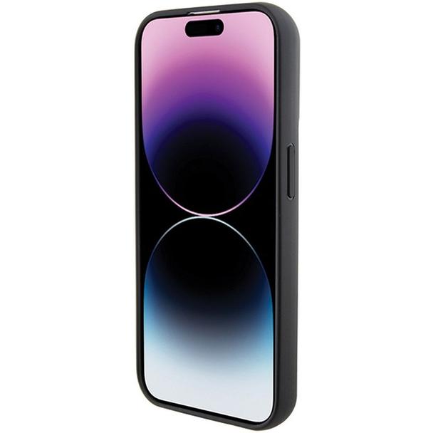 KARL LAGERFELD futerał do IPHONE 14 Pro Max KLHCP14XGSACHPK (Gripstand Saffiano choupette PIN) czarny