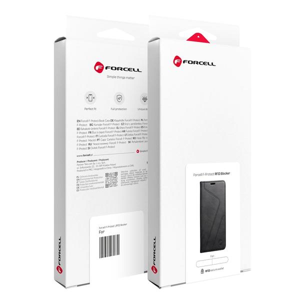 Pokrowiec na Samsung A05S Forcell F-Protect RFID Blocker Book czarny