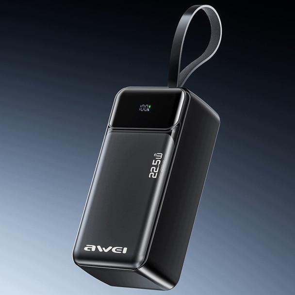 Power bank AWEI PA-105 40000mAh 22,5W LCD czarny