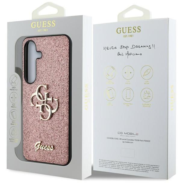 GUESS futerał do SAMSUNG S25 Plus GUHCS25MHG4SGP (Fixed Glitter Big 4G) różowy