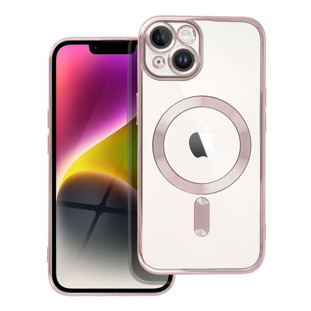 Futerał do iPhone 14 Electro Mag Cover zgodny z MagSafe złoty róż
