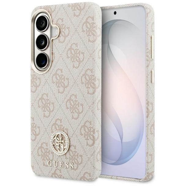 GUESS futerał do SAMSUNG S26 GUHMS26SP4GRMDEP (4G Rhinestone Round Logo MagSafe) różowy