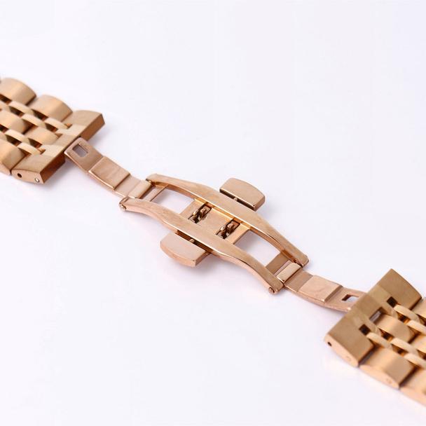 Pasek do zegarka 22 mm Titmo Strap S4 stalowa bransoleta złoty róż