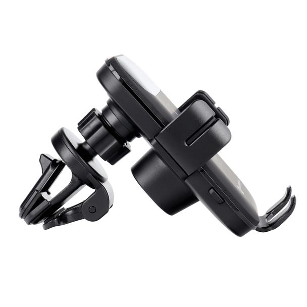 Uchwyt na telefon do samochodu indukcyjny Forcell F-Grip HS4 15W do kratki czarny