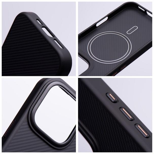 Etui na iPhone 15 PRO Carbon Elite Mag Cover zgodny z MagSafe czarny