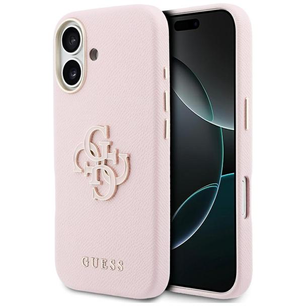 GUESS futerał do IPHONE 17 GUHCP17S5PS4RGGP (PU FW Resin Logo) różowy