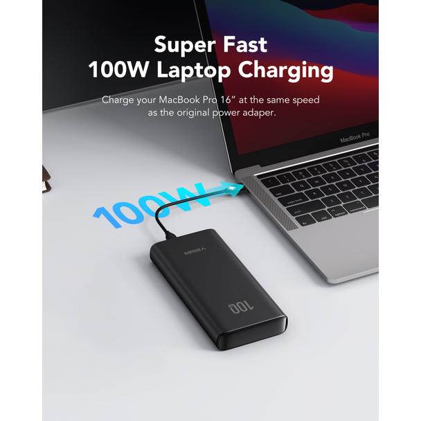 Powerbank Veger T100 (W2032C-100) PD QC3.0 5A 100W 20000 mAh czarny 0INT