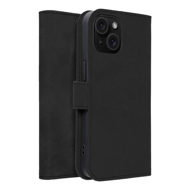 Etui z klapką na iPhone 15 Tender Book czarne