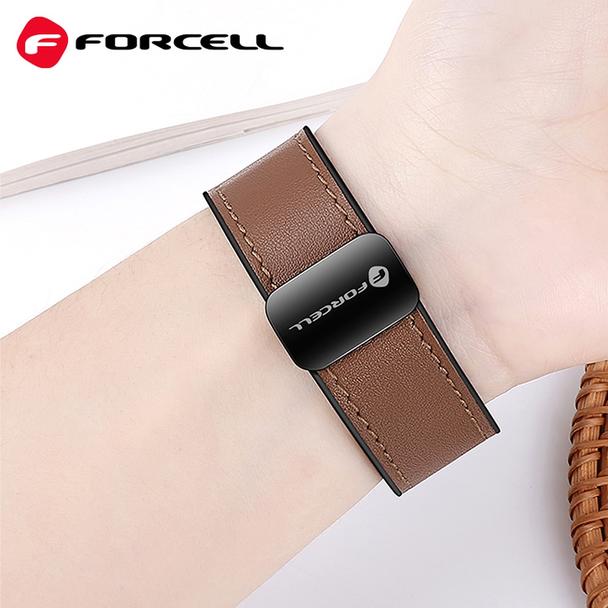 Pasek do Samsung Galaxy Watch Forcell F-Design FS20 magnetyczny skóra ekologiczna 22 mm czarny
