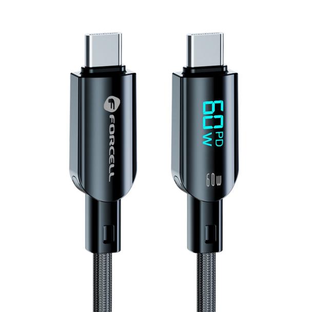 Kabel USB-C do USB-C Forcell F-Energy QC4.0 PD 3A 60W Digital 1,2 m C274 czarny